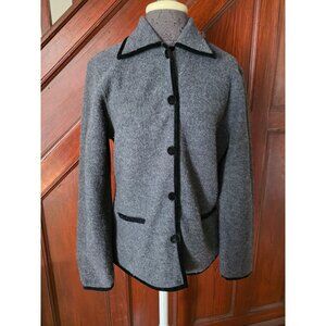 Alexander Bartlett Womens Wool Jacket Gray Medium